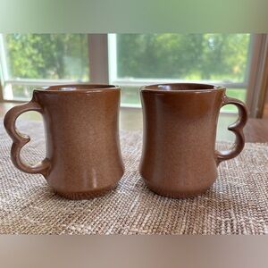 Frankoma Rustic Brown Mugs